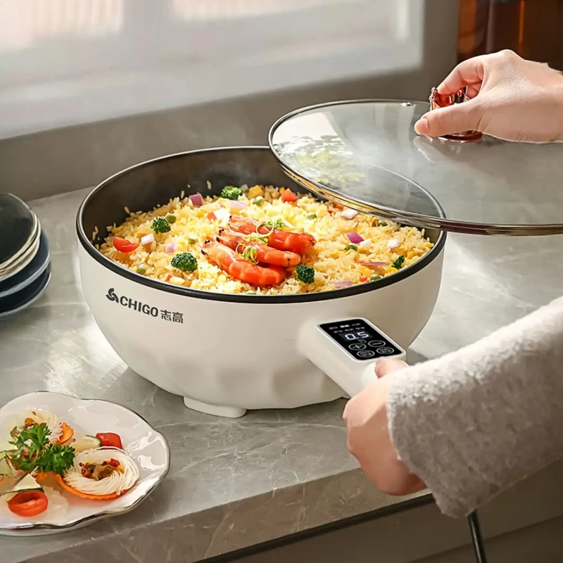 Home Cooking Appliances - Panela elétrica multifuncional, fritadeira elétrica antiaderente
