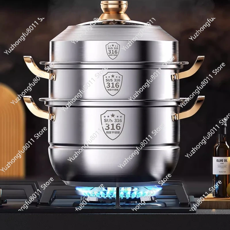 Home Cooking Appliances - Panela a vapor de aço inoxidável