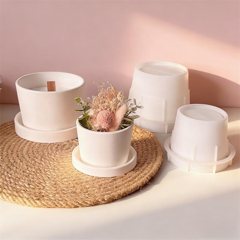 Idli Steamer Mold - Vaso Redondo de Gesso para Plantas