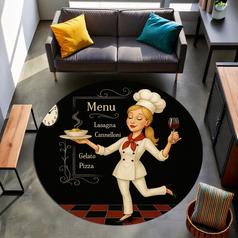 Tapete de cozinha redondo loir - Home Cooking Menu avaliação e preço