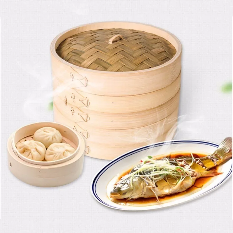 Cozinha cozinhar vapor de bamb - Steamer Bamboo Set avaliação e preço