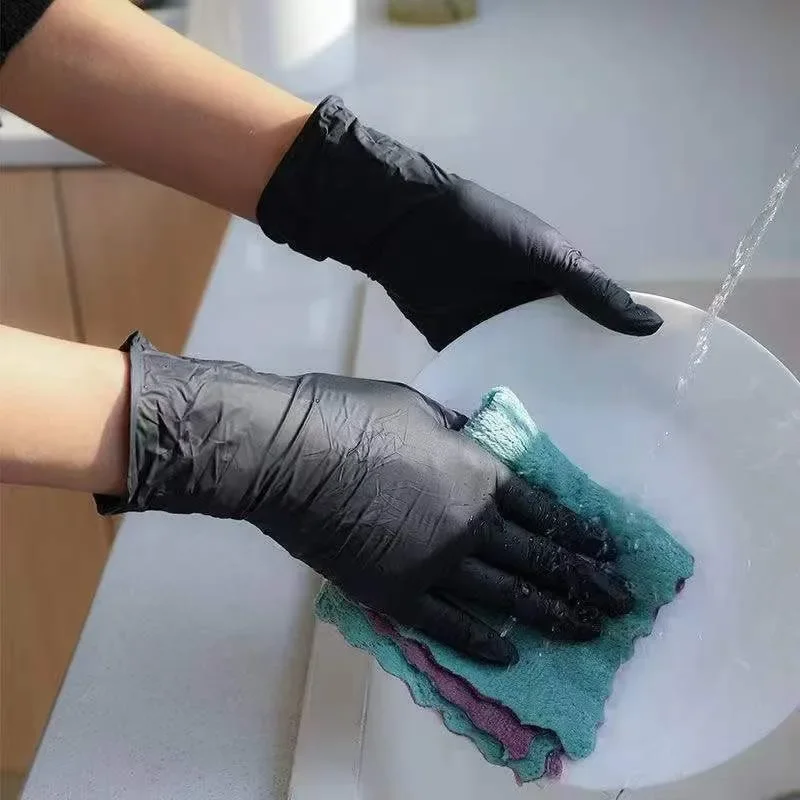 Luvas descartáveis pretas para - Home Cooking Work avaliação e preço