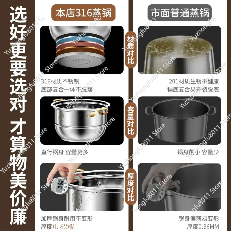 Panela a vapor de aço inoxidáv - Home Cooking Appliances avaliação e preço