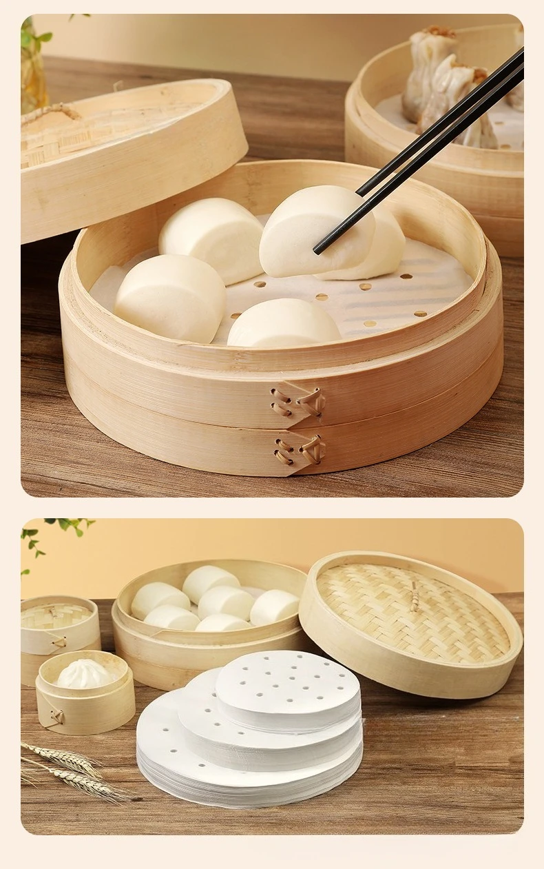 100 pces produto comestível de - Steamer Bamboo Set avaliação e preço