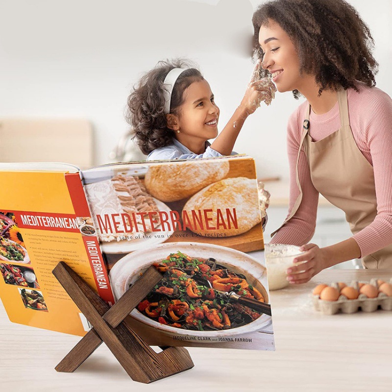 Suporte de madeira para livro  - Home Cooking Menu avaliação e preço
